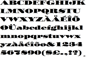 Example font ITC Ozwald #1